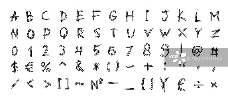 包含数字的英文字母拉丁字体图片素材