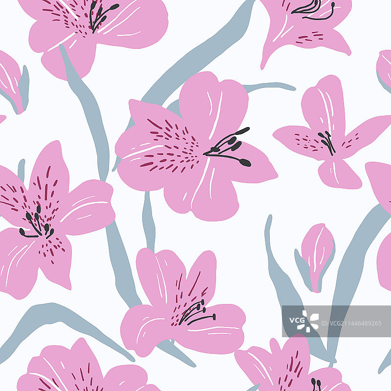 六出花无缝图案图片素材