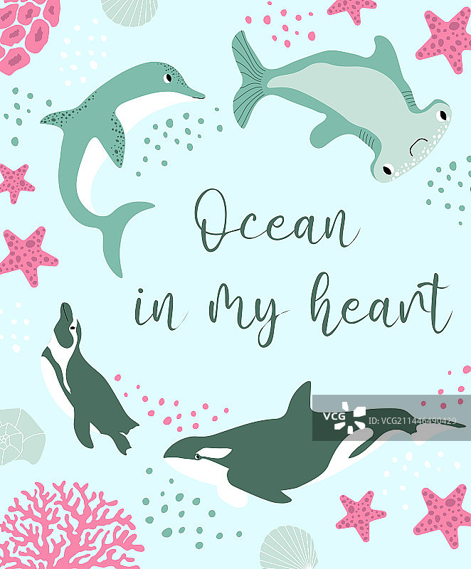 海洋企鹅海豚图片素材