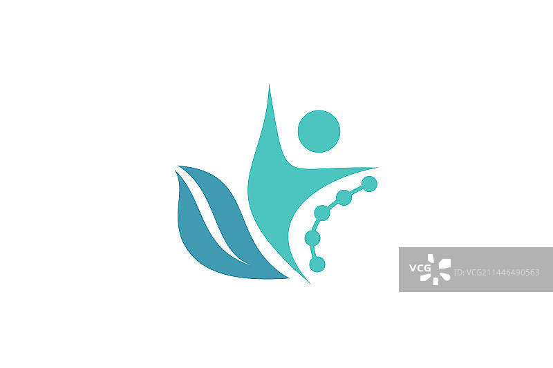 现代创意脊椎按摩Logo设计图片素材