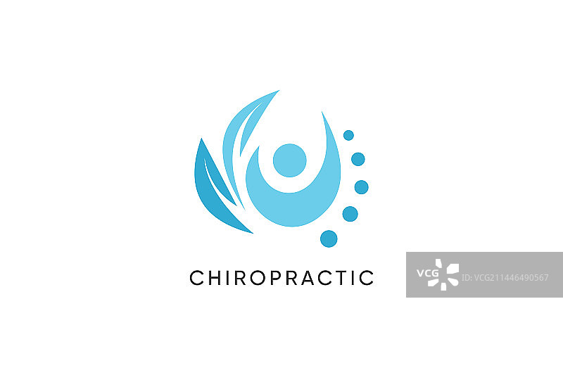 现代创意脊椎按摩Logo设计图片素材
