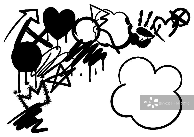 涂鸦符号卡通抽象背景图片素材