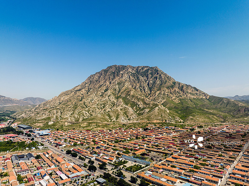 河北省张家口市怀来县航拍鸡鸣驿古城图片素材