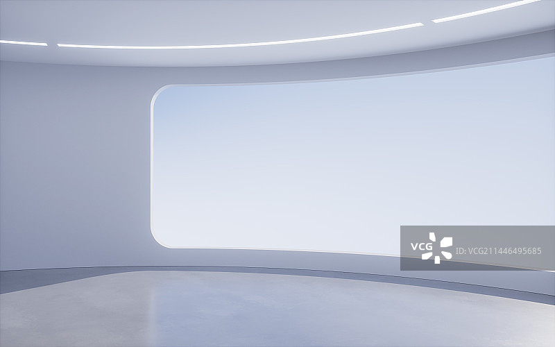 创意圆形简约建筑3D渲染图片素材