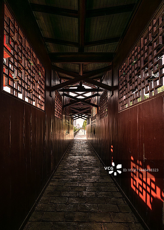 南京玄武门阁楼内部图片素材