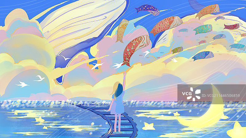 童话飞鱼图片素材