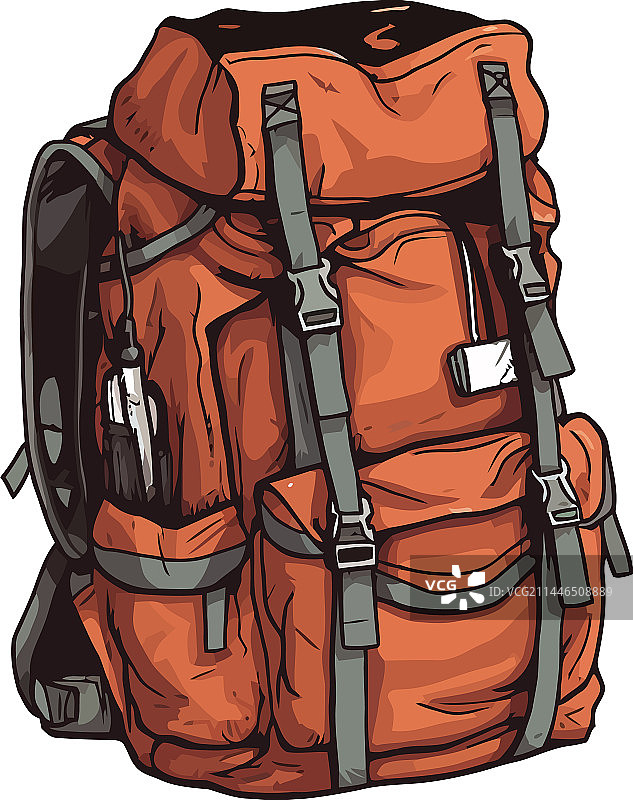 露营装备背包图片素材
