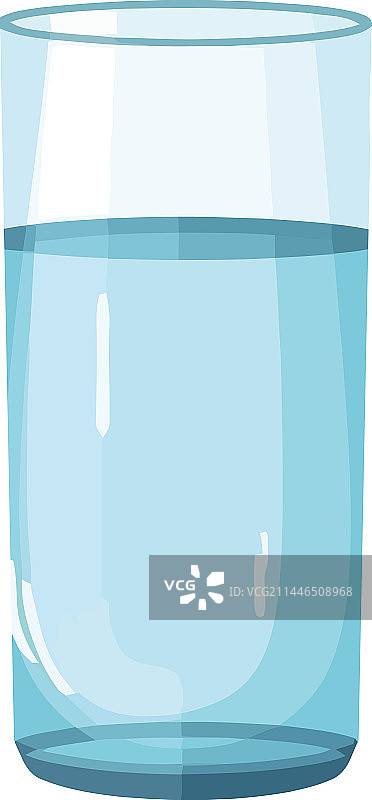 盛在水晶玻璃杯中的新鲜饮用水图片素材