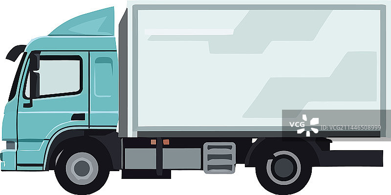 蓝色半挂车图片素材