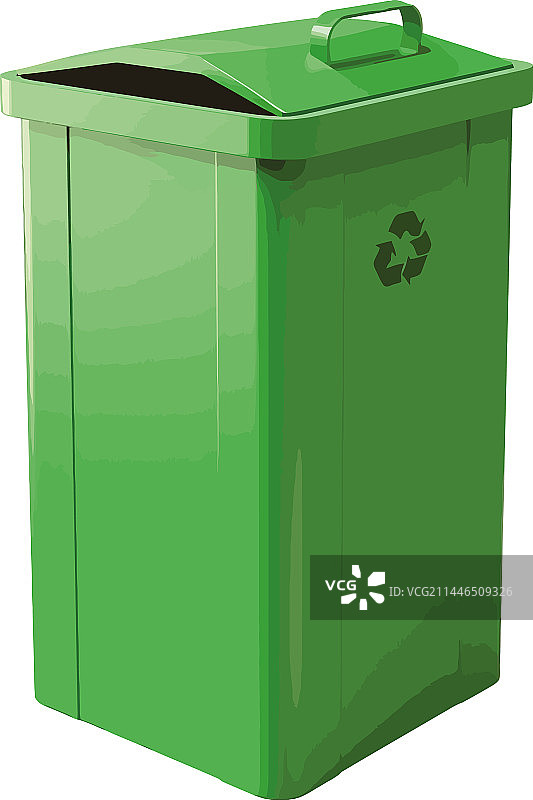 绿色垃圾箱图片素材