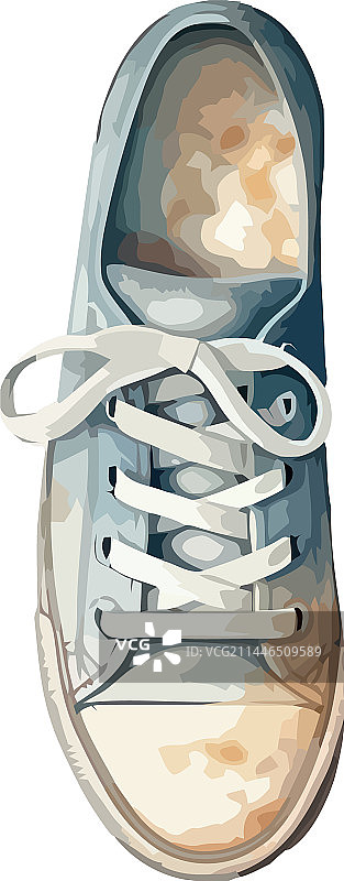 蓝色运动鞋图片素材