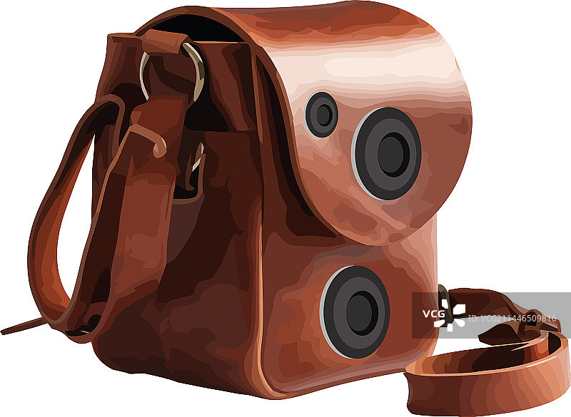 隔离的古董相机设备图片素材