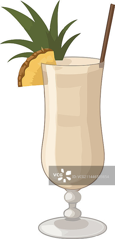 菠萝热带鸡尾酒图片素材