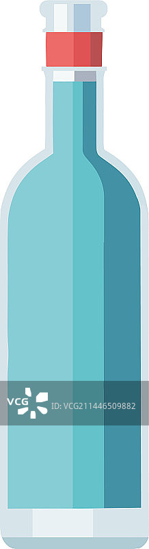 带空白标签的透明酒瓶图片素材
