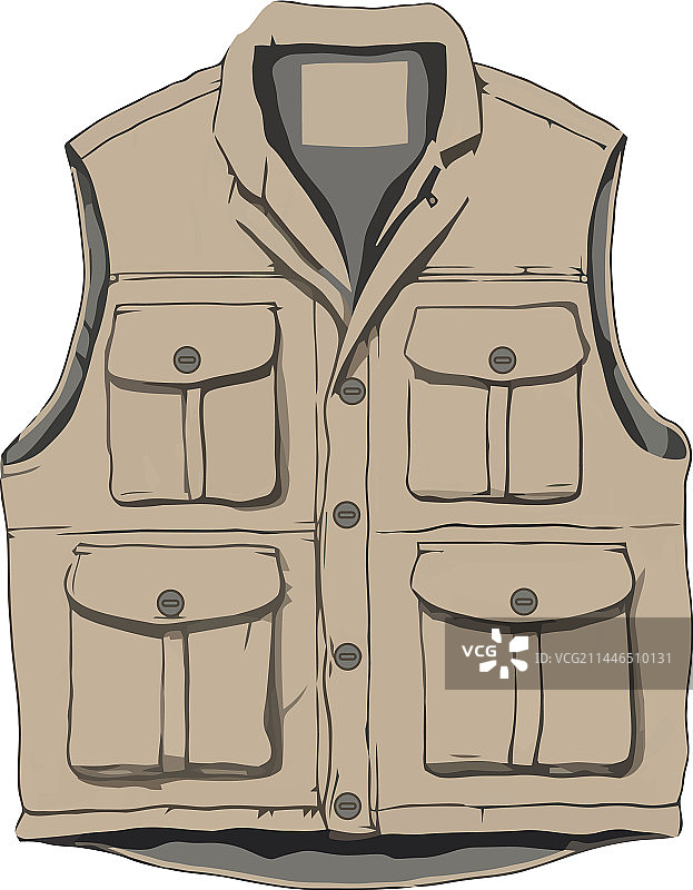 卡通狩猎背心图标图片素材
