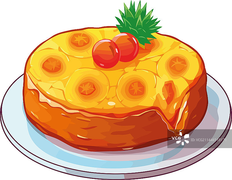 手绘美味芝士蛋糕图片素材