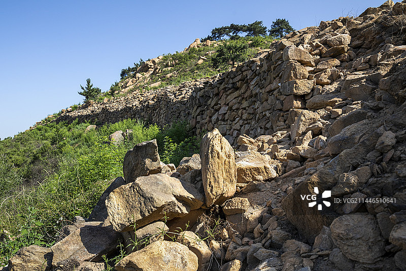 山东济南长清战国齐长城定头崖西山段图片素材