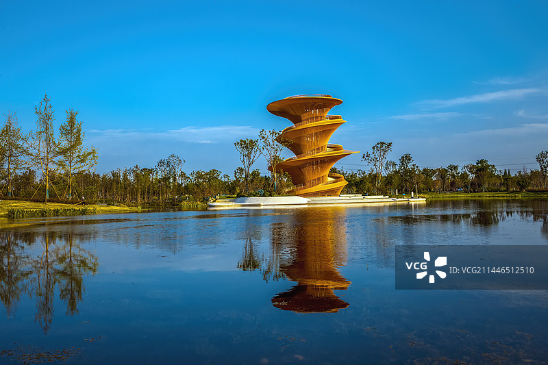 彭州汇通湖湿地公园图片素材