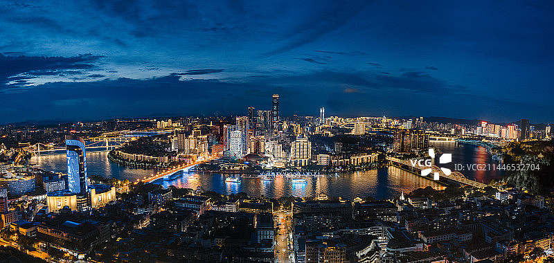 柳州城市夜景风光全景-马鞍山图片素材