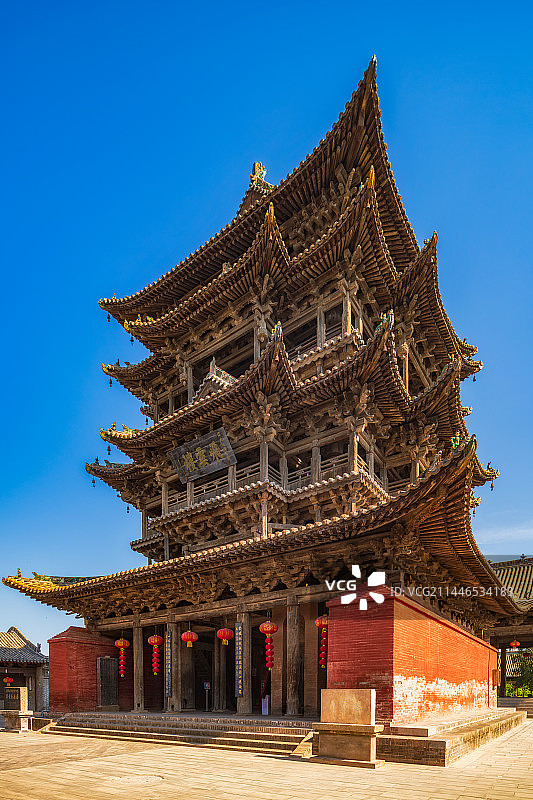 中华第一木楼，山西省运城市万荣县东岳庙——飞云楼图片素材
