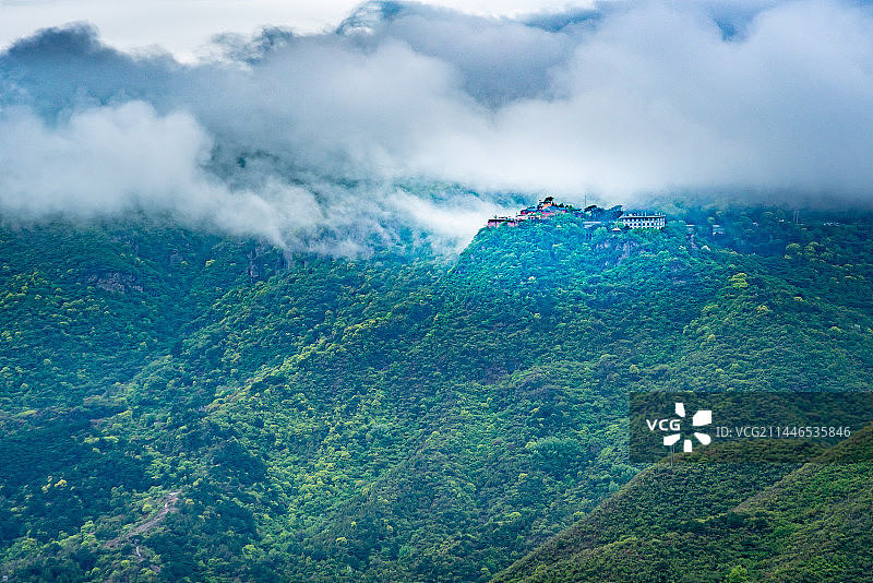 北京门头沟妙云海中的碧霞元君惠济祠图片素材