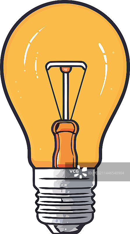 发光的黄色灯泡图片素材