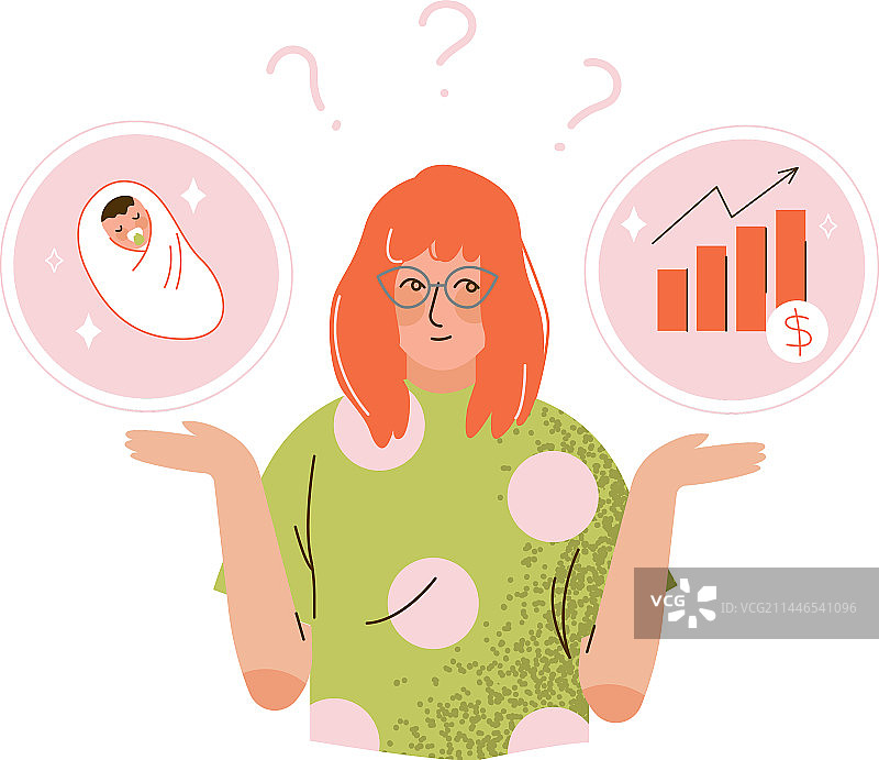 在两者之间做出选择的女人图片素材