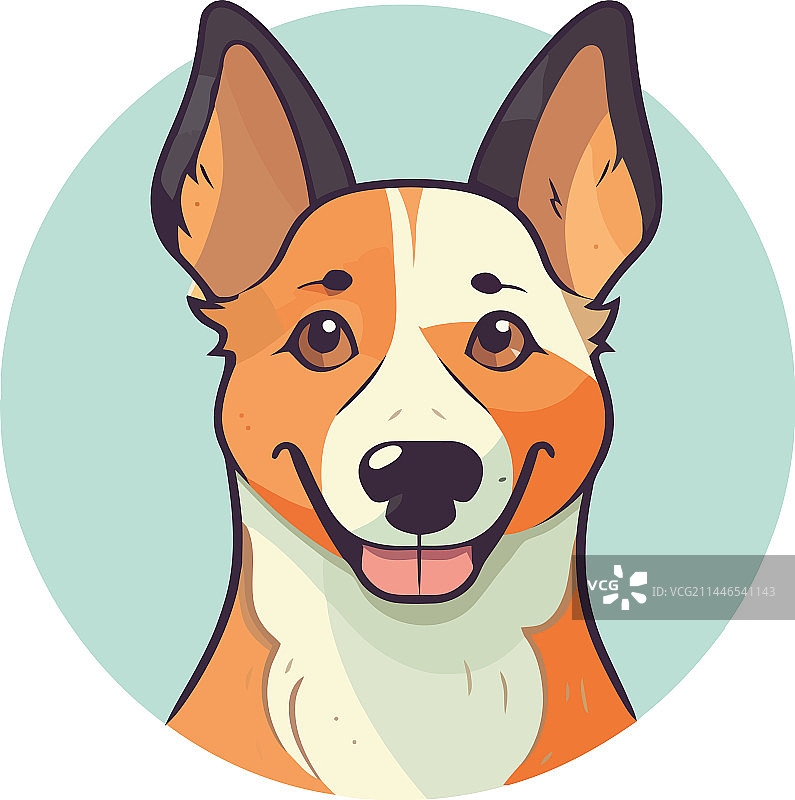 可爱的小黄狗坐着图片素材