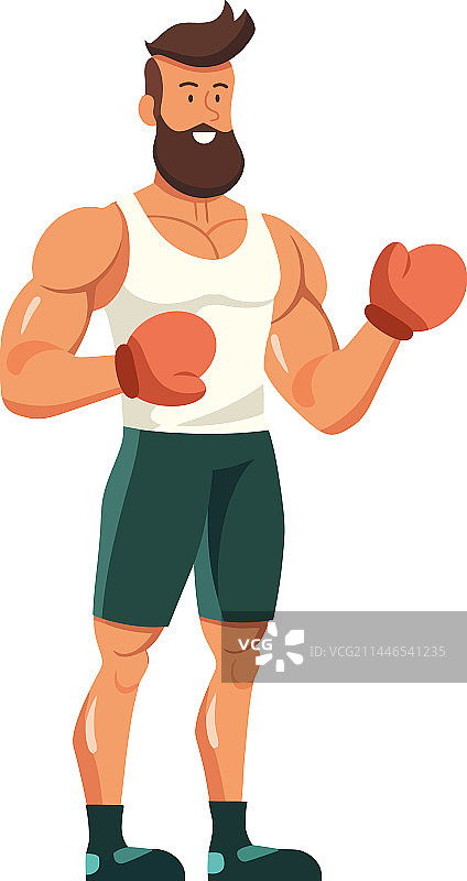 健壮的运动员站立图片素材