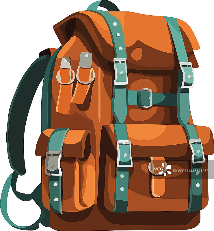 彩色双肩包图片素材