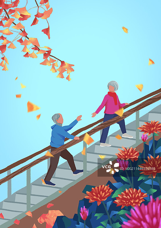 重阳节秋季老人图片素材