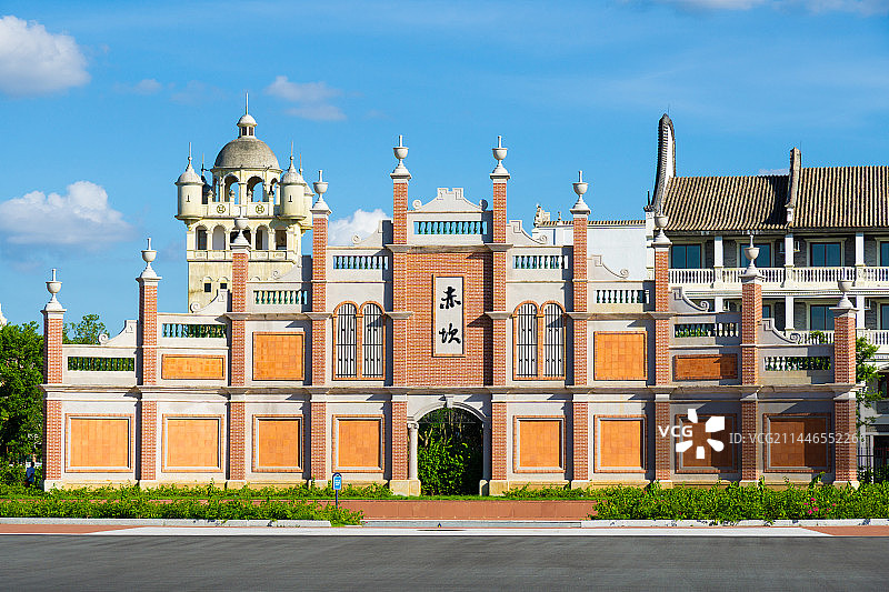 广东省开平市赤坎古镇侨乡国际旅游度假区、华侨之乡、碉楼之乡图片素材