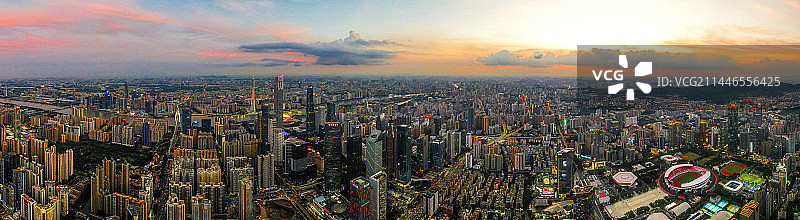 航拍广州 CBD 城市中轴线图片素材