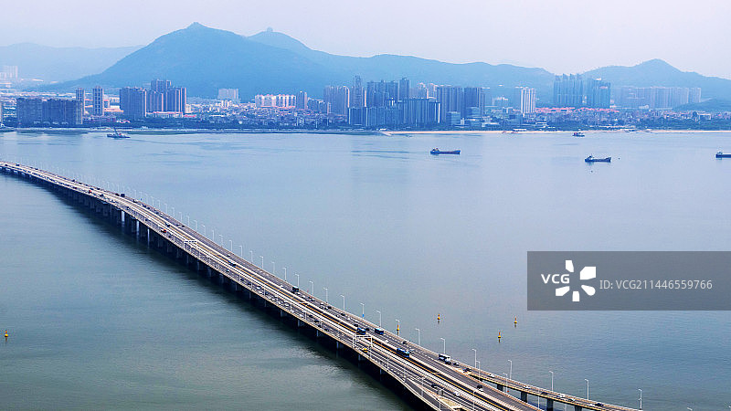 厦门集美大桥航拍图片素材