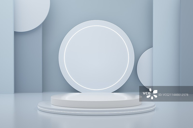 三维渲染电商展台背景图片素材