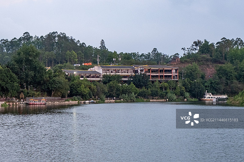 四川省自贡市沿滩区仙市古镇图片素材