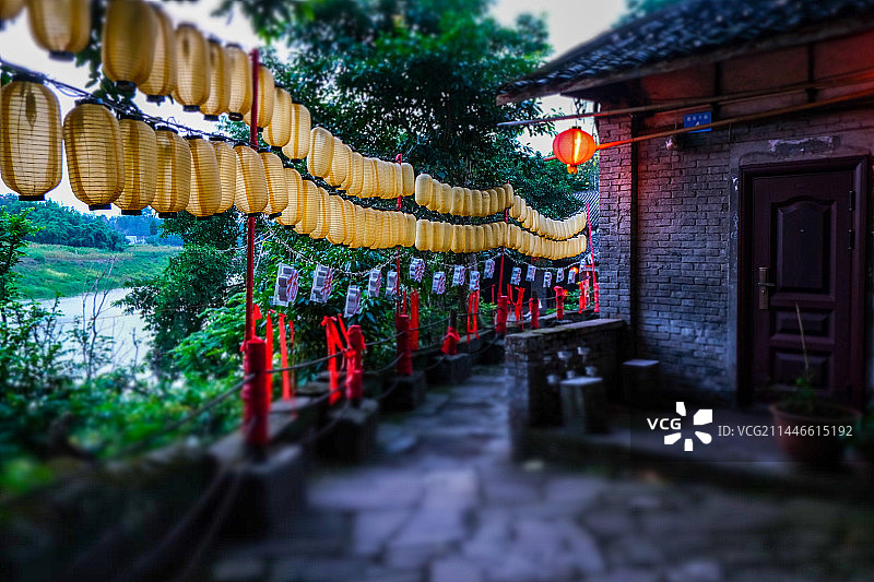 四川省自贡市沿滩区仙市古镇图片素材