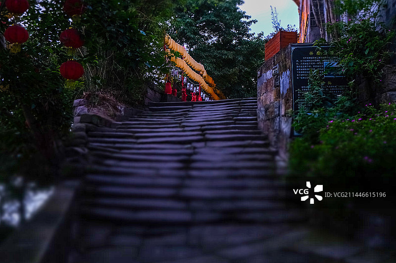 四川省自贡市沿滩区仙市古镇图片素材