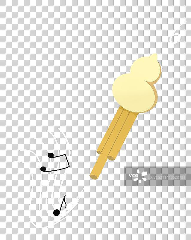 葫芦丝手绘插画图片素材