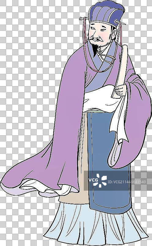 手持笏板上朝的古代奸雄曹操人物元素图片素材