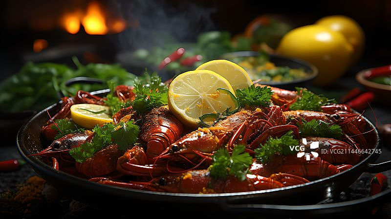 美食摄影 麻辣小龙虾图片素材