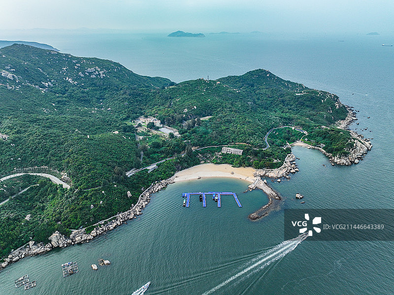 珠海东澳岛海湾俯瞰图图片素材