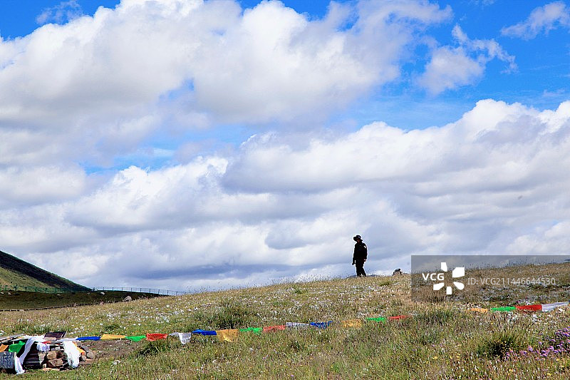 果洛藏族自治州人和风景图片素材