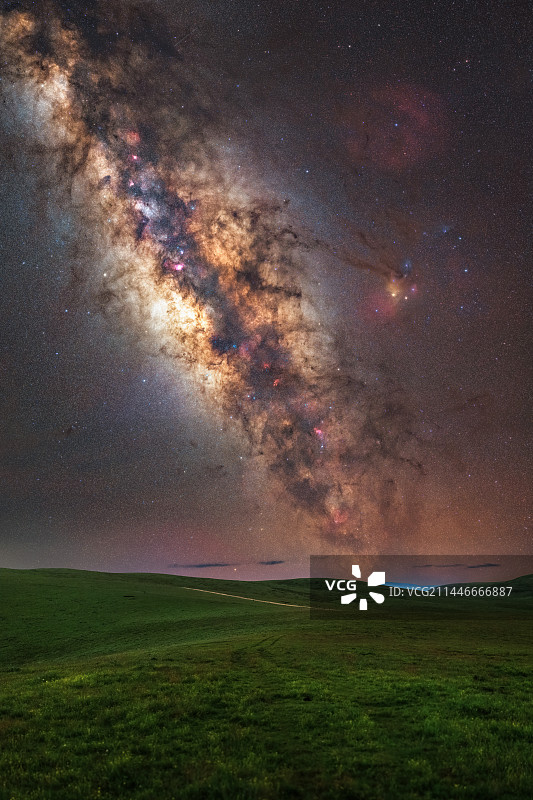 阿坝州红原县草原夏季银河银心图片素材