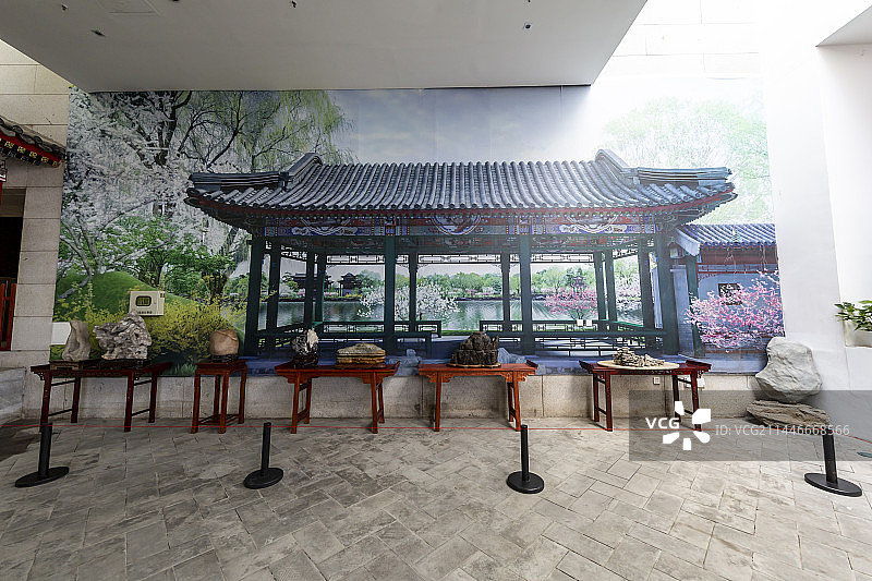 北京中国园林博物馆大厅一角图片素材