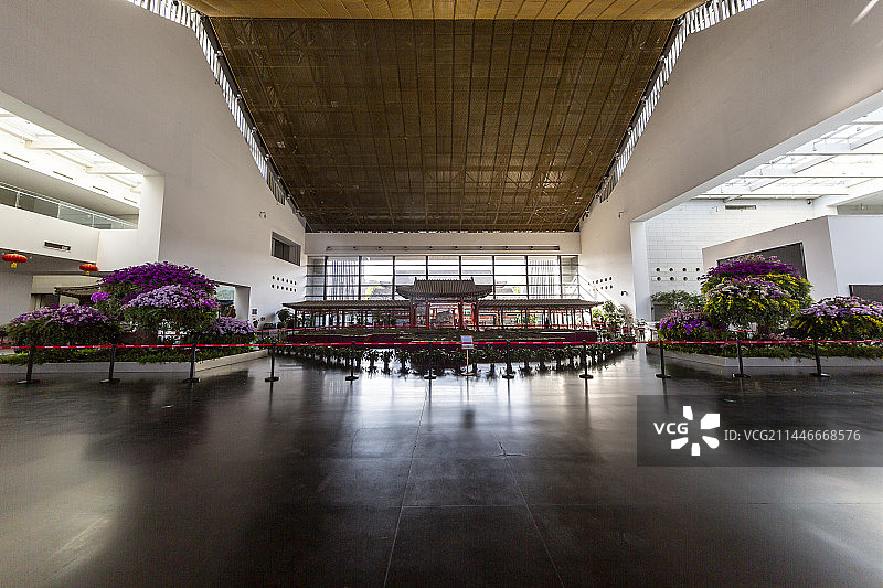 北京中国园林博物馆大厅一角图片素材