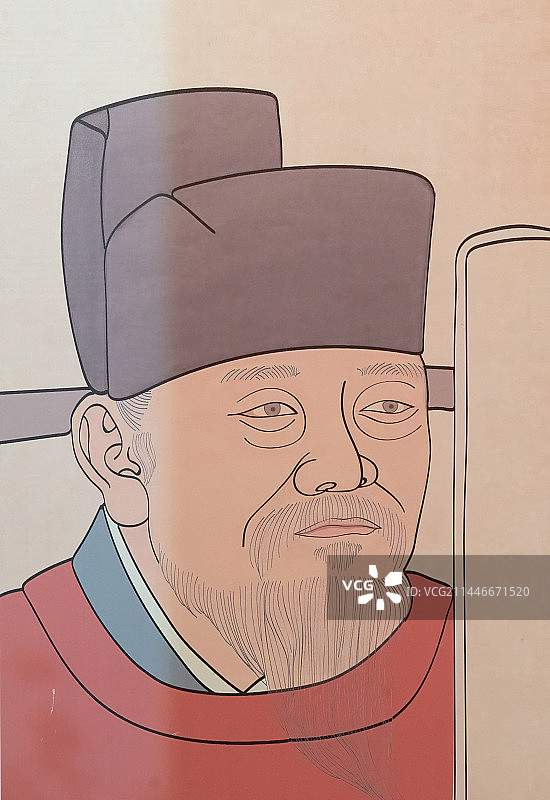 中国历史名人画像，北宋，欧阳修图片素材