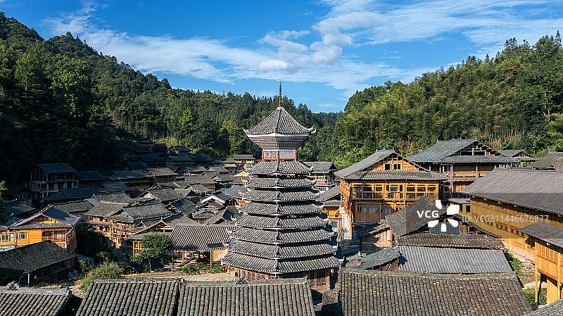 贵州榕江县大利侗寨风光图片素材