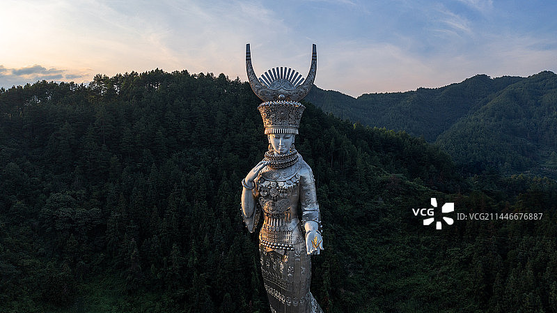 贵州剑河县仰阿莎大雕像图片素材