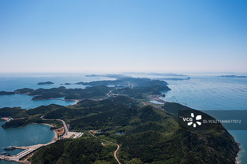航拍大连市长海县长山岛图片素材